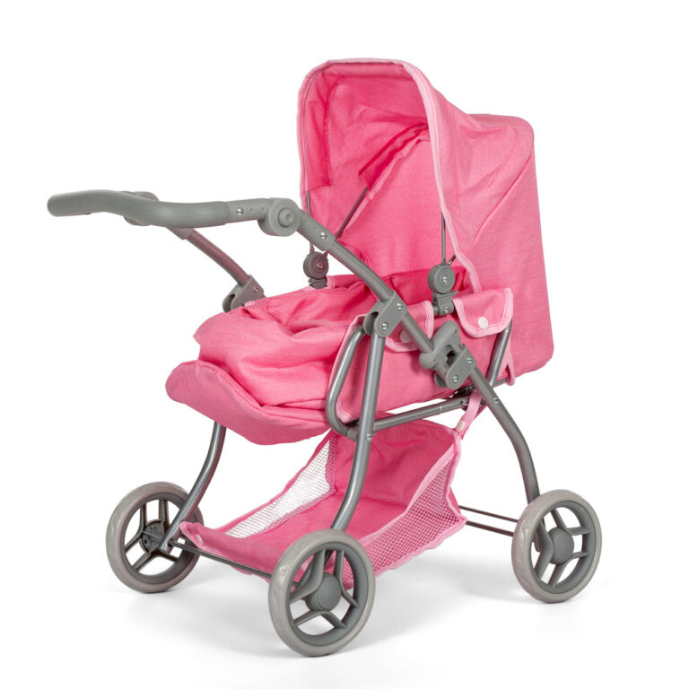 Dukkevogn med lift, pink