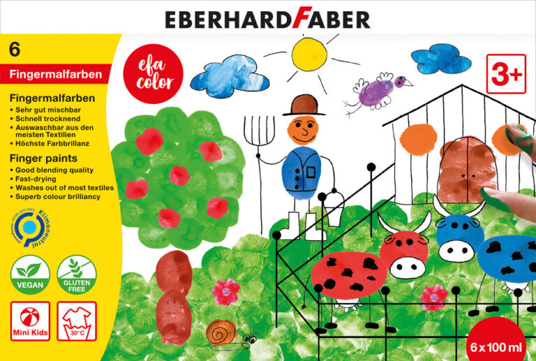 Eberhard Faber Fingermaling 100 ml 6 ass farver