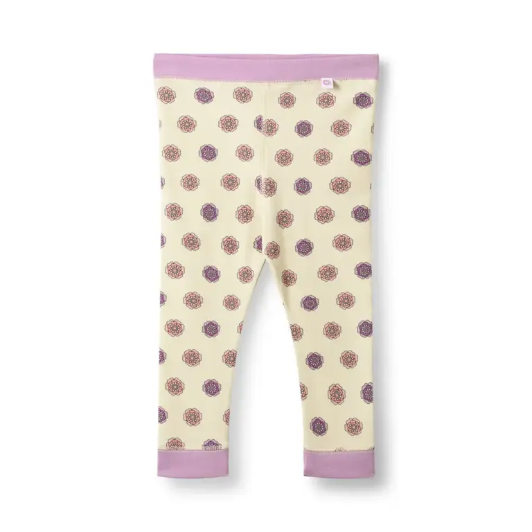 Elstar Leggings - Blomster - Vanilla - 74