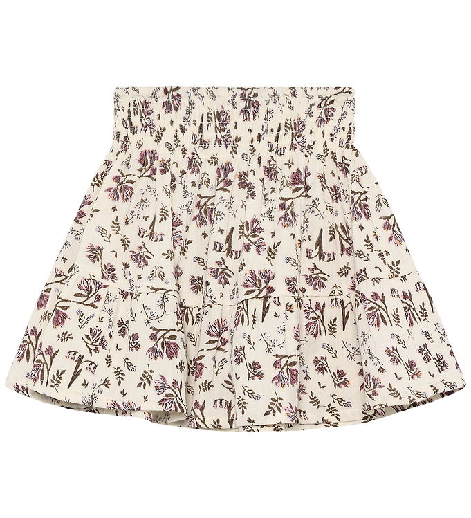 En Fant Nederdel - Floral Woven - Eggnog