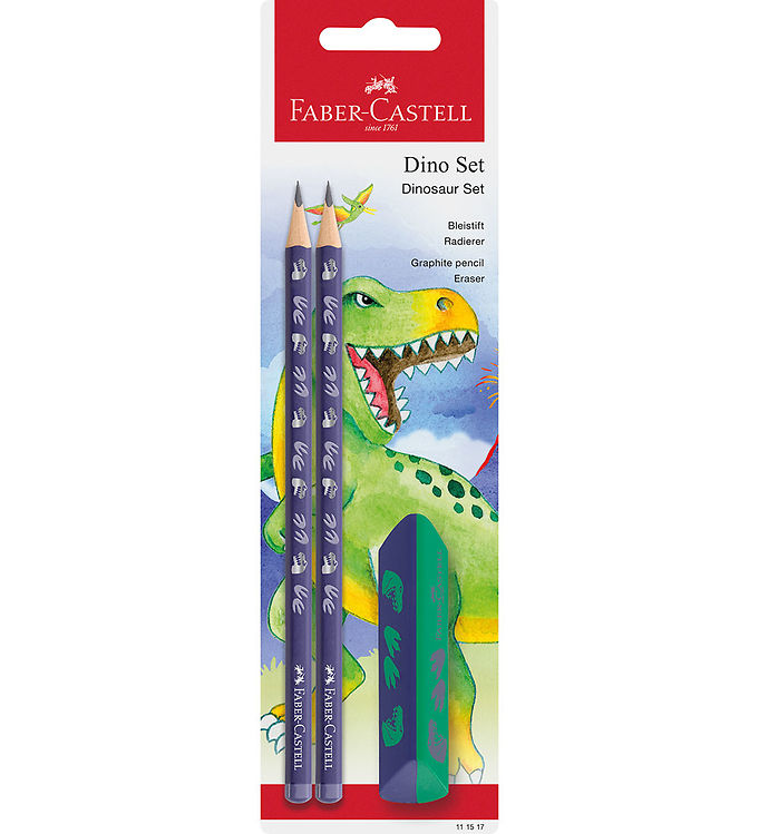 Faber-Castell Blyantsæt - 3 Dele - Dinosaur