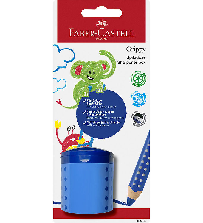 Faber-Castell Blyantspidser - Grippy - Blue