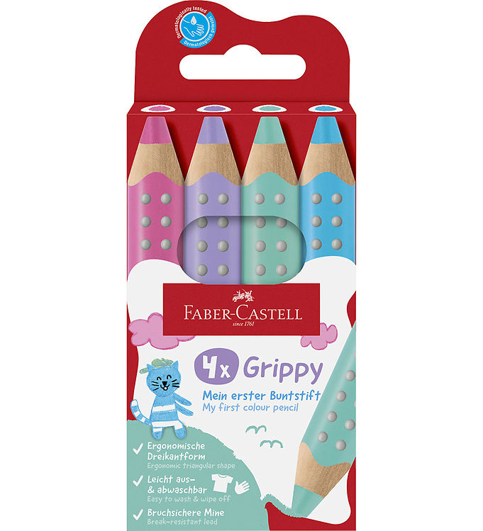 Faber-Castell Farveblyanter - Grippy - 4 stk.