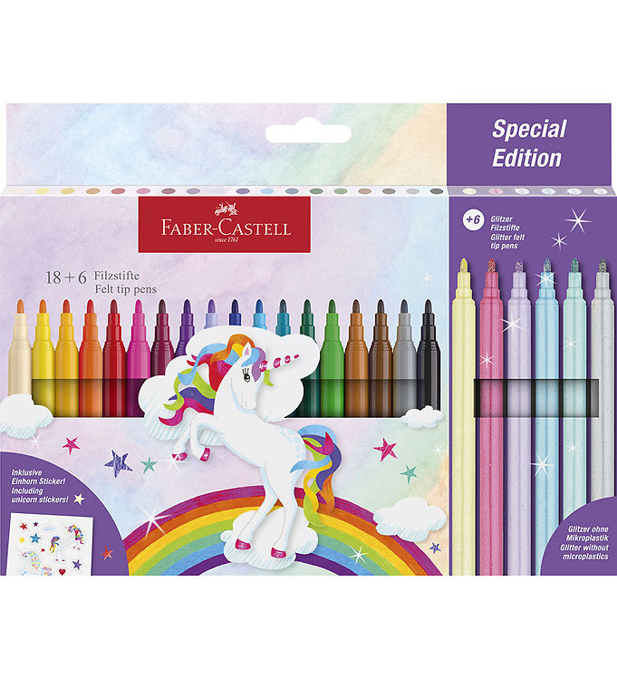 Faber-Castell Tuscher - 24 stk. - Unicorn Pastel Faber-Castell Tuscher - 24 stk. - Unicorn Pastel