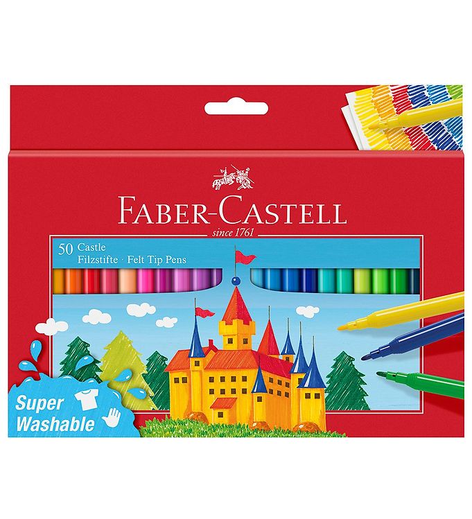 Faber-Castell Tuscher - Børn - 50 stk. - Multifarvet