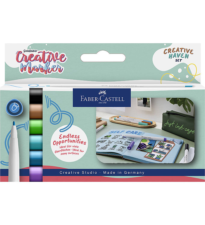 Faber-Castell Tuscher - Creative Haven - 6 stk.
