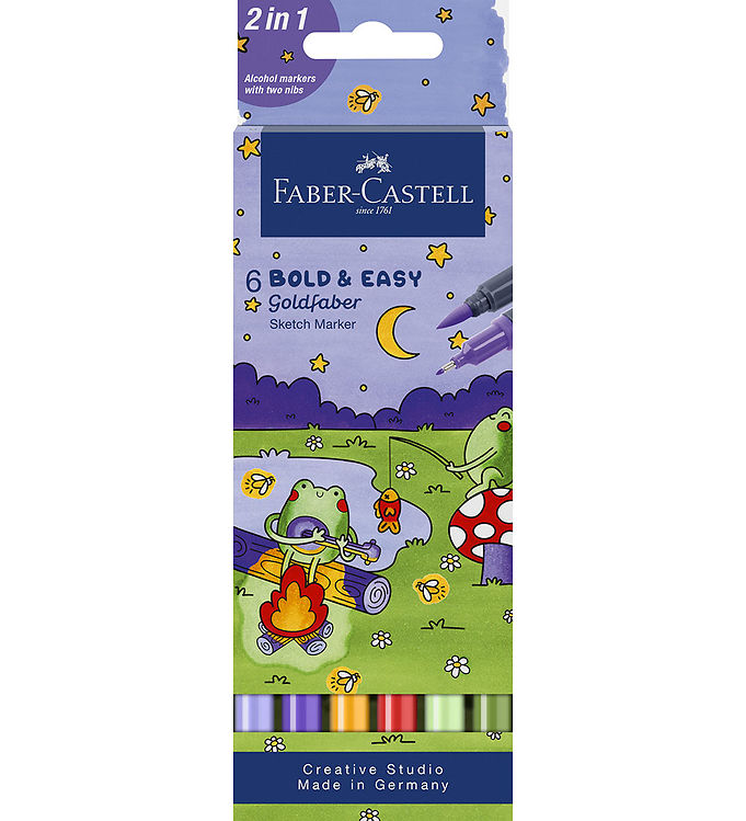 Faber-Castell Tuscher - Dobbelt Tyk/Tynd - 6 stk.