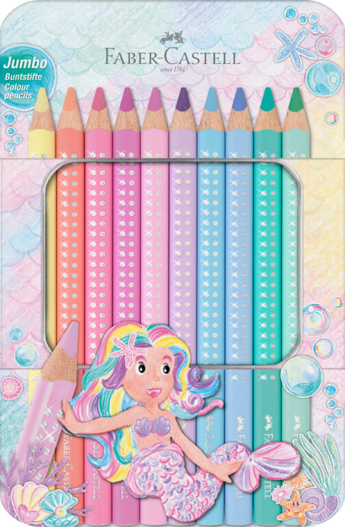Farveblyant Faber Castell Sparkle Jumbo Pastel Havfrue 10 Ass