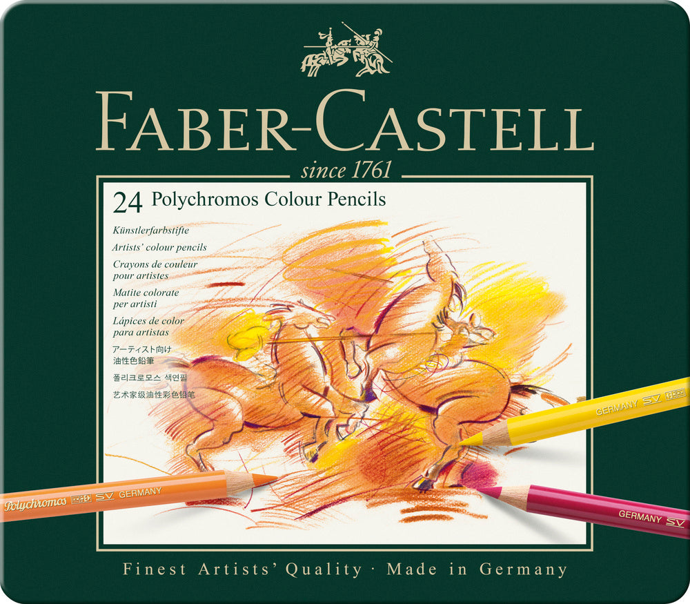 Farveblyant polychromos Faber-Castell 24 farver