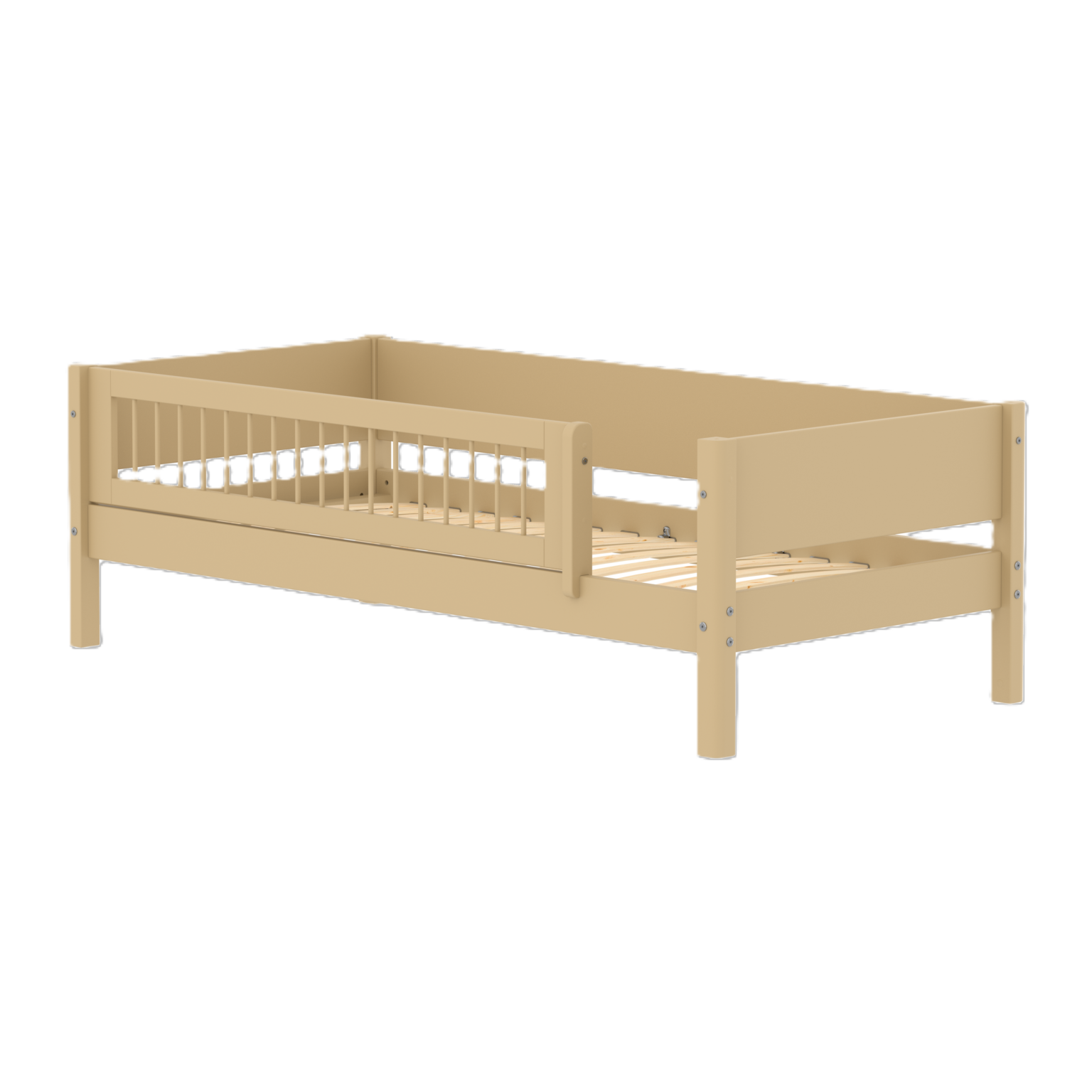 Flexa White Enkeltseng 90x200 cm m. Crossbar Sengehest - Sand Flexa White Enkeltseng 90x200 cm m. Crossbar Sengehest - Sand