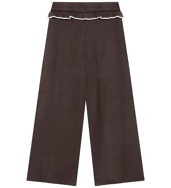 Fliink Bukser - Strik/Hulmønster - Fame Contrast - Coffee Bean/S