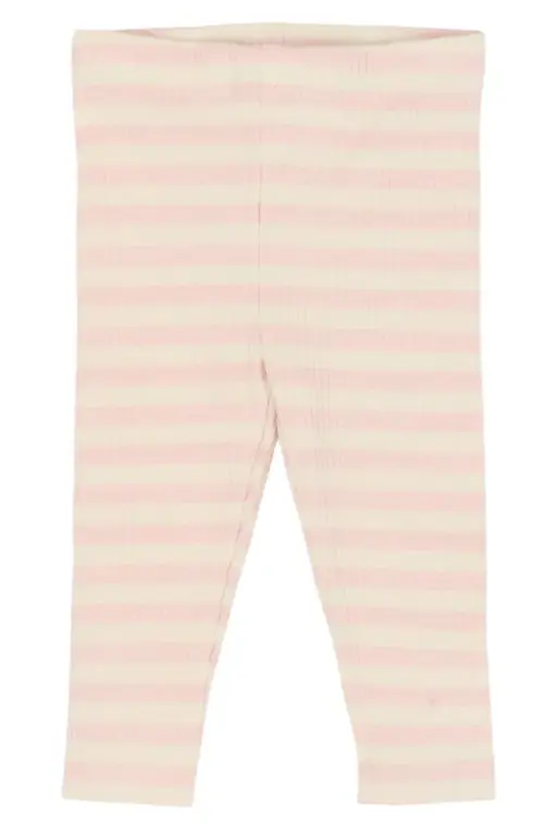Fro Rib Leggings - Peach Whip Striped - 62