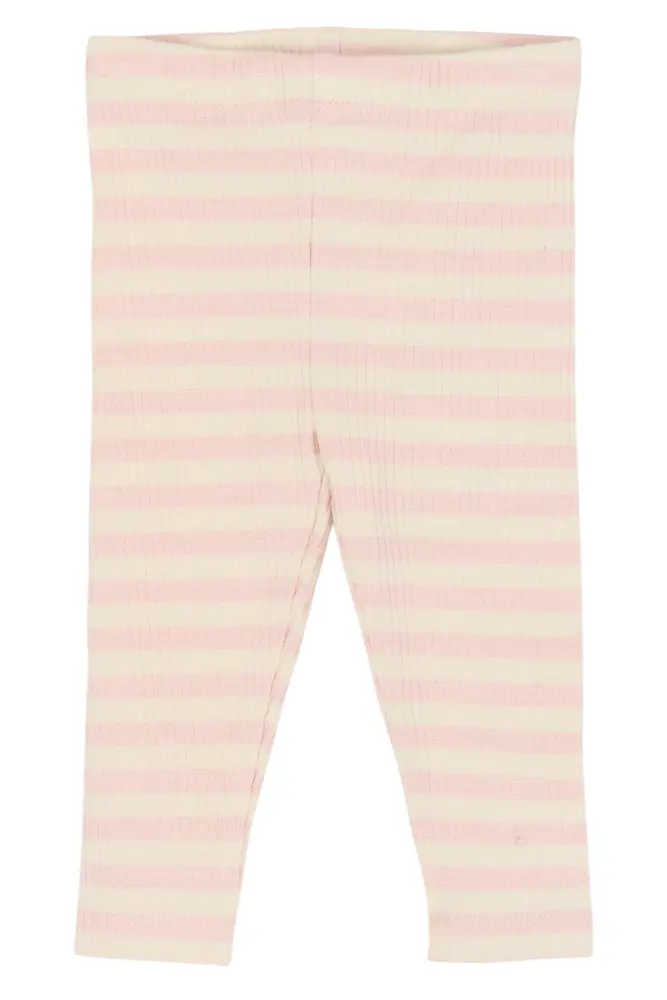 Fro Rib Leggings - Peach Whip Striped - 62