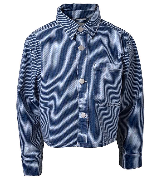Hound Jakke - Cropped - Stribet - Off White/Light Blue Hound Jakke - Cropped - Stribet - Off White/Light Blue