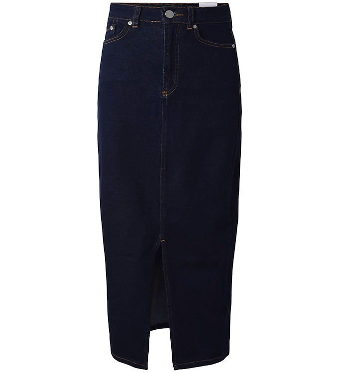 Hound Nederdel - Maxi Denim - Dark Blue Used Hound Nederdel - Maxi Denim - Dark Blue Used