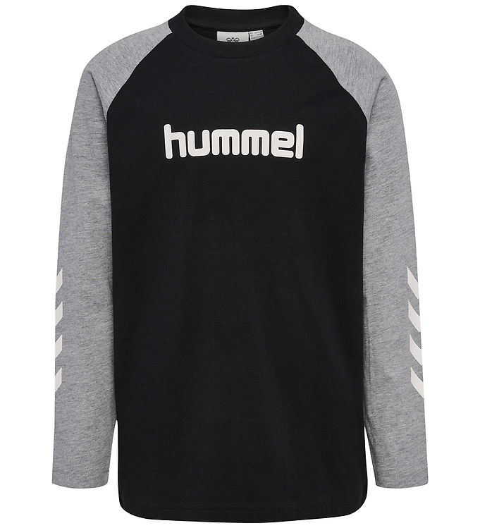Hummel Bluse - hmlJR Logo - Sort/Gråmeleret