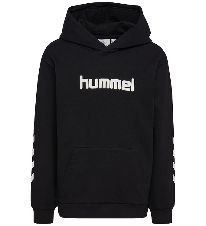 Hummel Hættetrøje - HmlJr Reg Logo - Sort m. Print