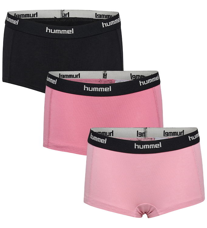 Hummel Hipsters - hmlJR Nala - 3-pak - Pink Nectar/Polignac/Sort