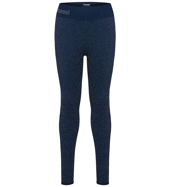 Hummel Leggings - Rib - hmlJr - Dress Blues Hummel Leggings - Rib - hmlJr - Dress Blues