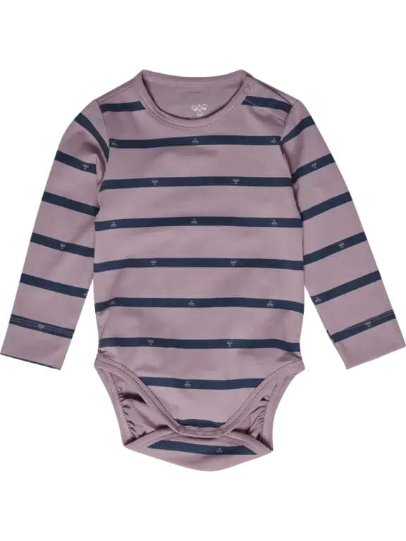 Hummel Stripy Bee Langærmet Body - Sea Fog - 68