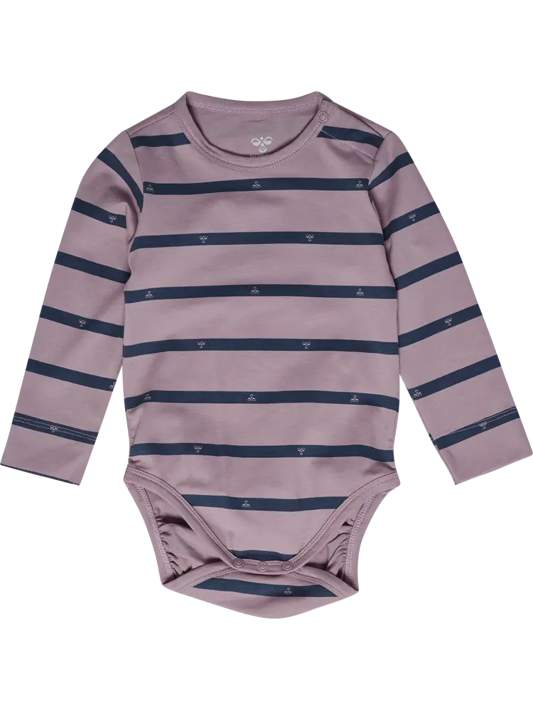 Hummel Stripy Bee Langærmet Body - Sea Fog - 68
