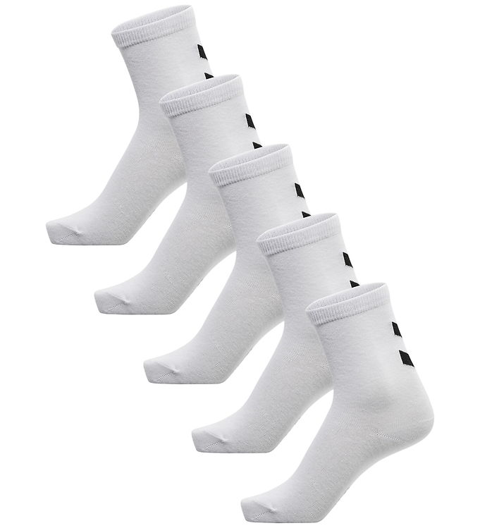 Hummel Strømper - hmlMake My Day - 5-pak - Hvid m. Logo