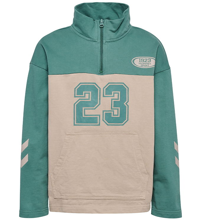 Hummel Sweatshirt - HmlTimmi - Half Zip - Blue Spruce Hummel Sweatshirt - HmlTimmi - Half Zip - Blue Spruce