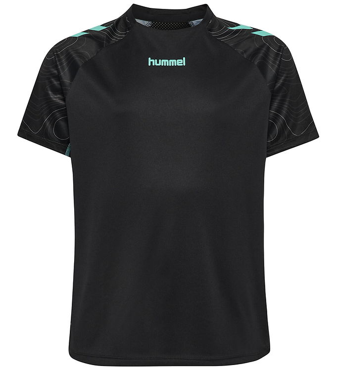 Hummel T-shirt - hmlBlaze 2.0 - Black/Pool Blue