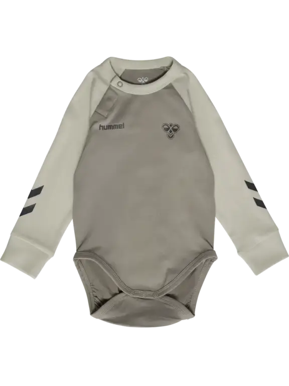 Hummel Triple Logo Langærmet Body - Vintage Khaki - 80