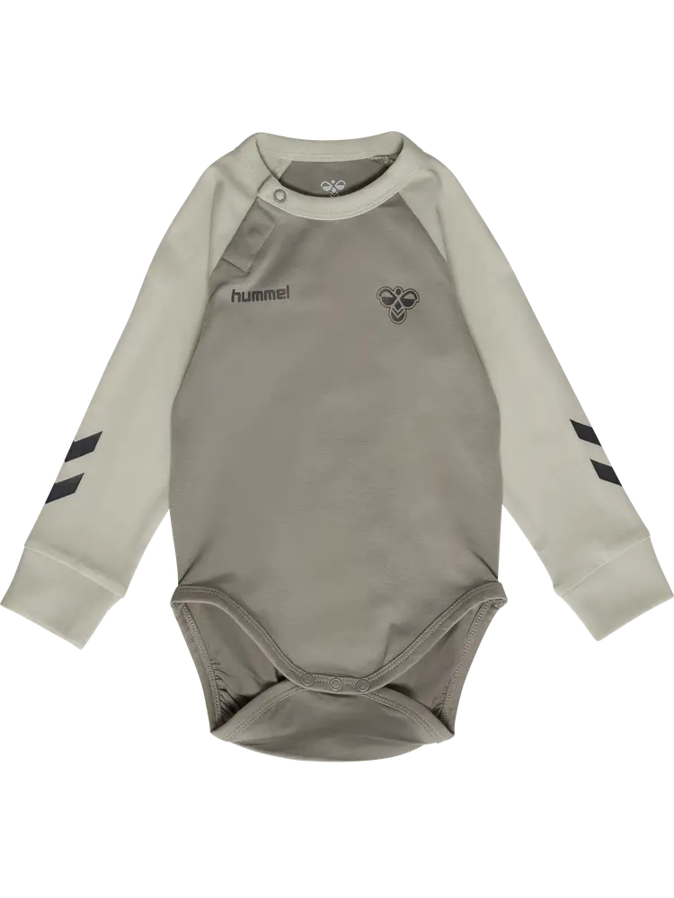Hummel Triple Logo Langærmet Body - Vintage Khaki - 80