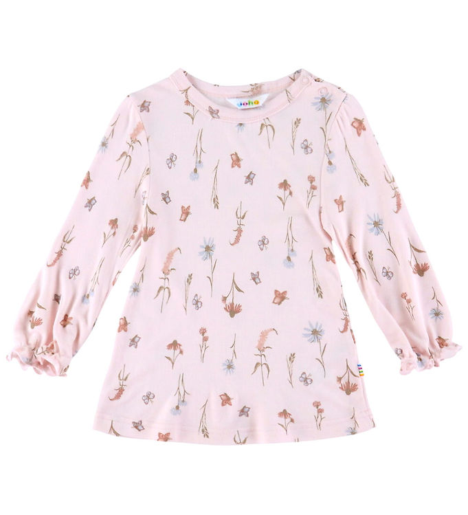 Joha Bluse - Bambus - Lyserød m. Blomster