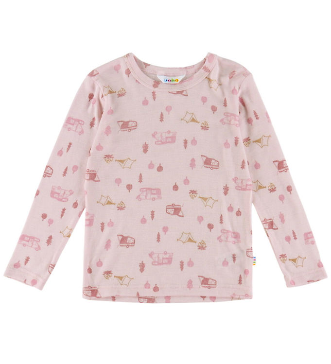 Joha Bluse - Uld - Lyserød m. Print Joha Bluse - Uld - Lyserød m. Print