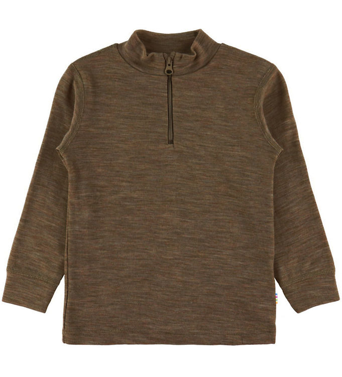 Joha Bluse - Uld/Silke - Brun Meleret Joha Bluse - Uld/Silke - Brun Meleret