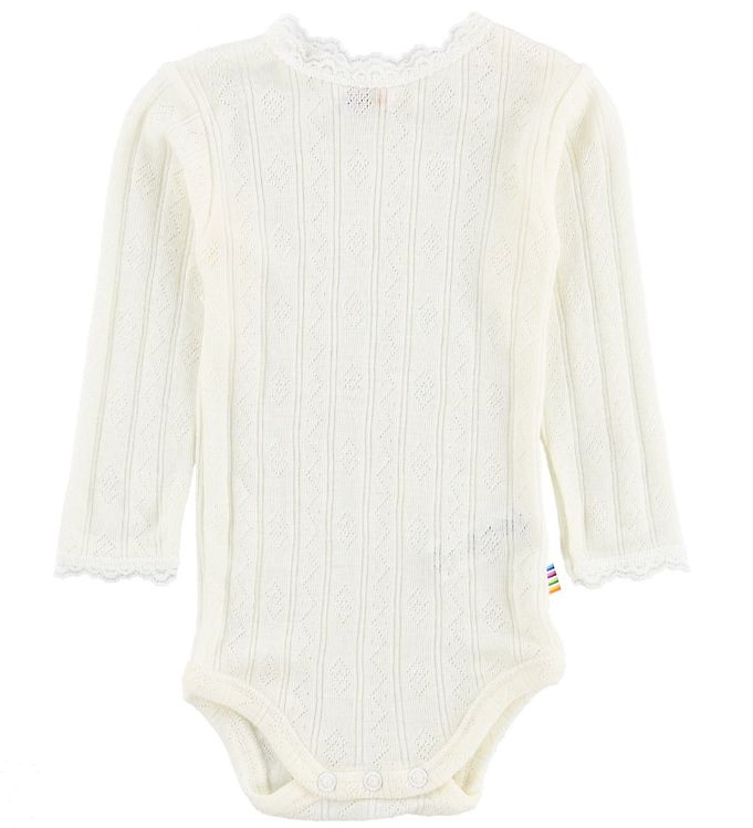 Joha Body - Uld/Silke - L/Æ - Creme m. Hulmønster Joha Body - Uld/Silke - L/Æ - Creme m. Hulmønster