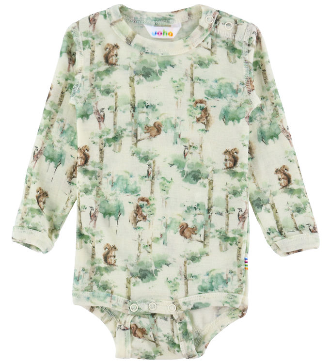 Joha Body l/æ - Uld - Off White m. Træer Joha Body l/æ - Uld - Off White m. Træer