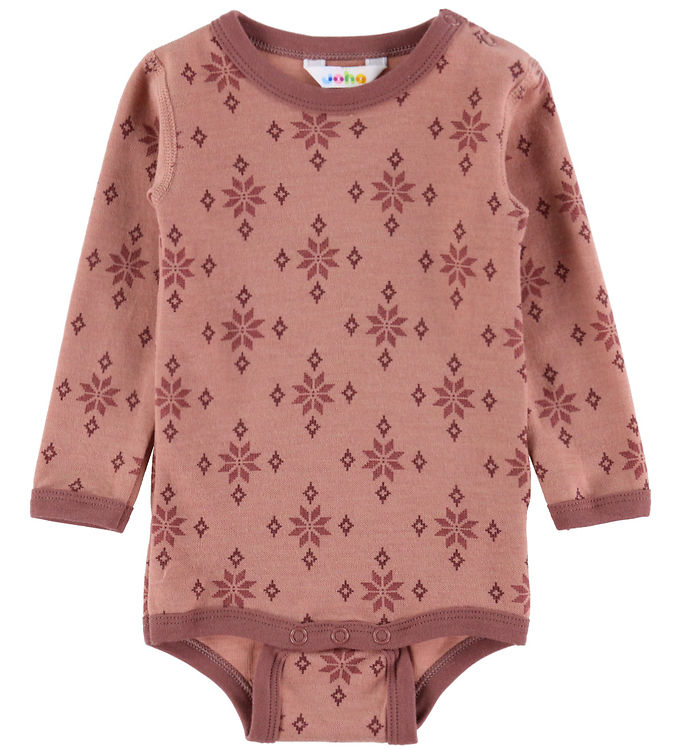Joha Body l/æ - Uld/Bomuld - Rose m. Snefnug