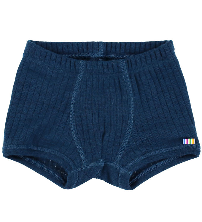 Joha Boxershorts - Uld - Rib - Mørk Turkis Joha Boxershorts - Uld - Rib - Mørk Turkis
