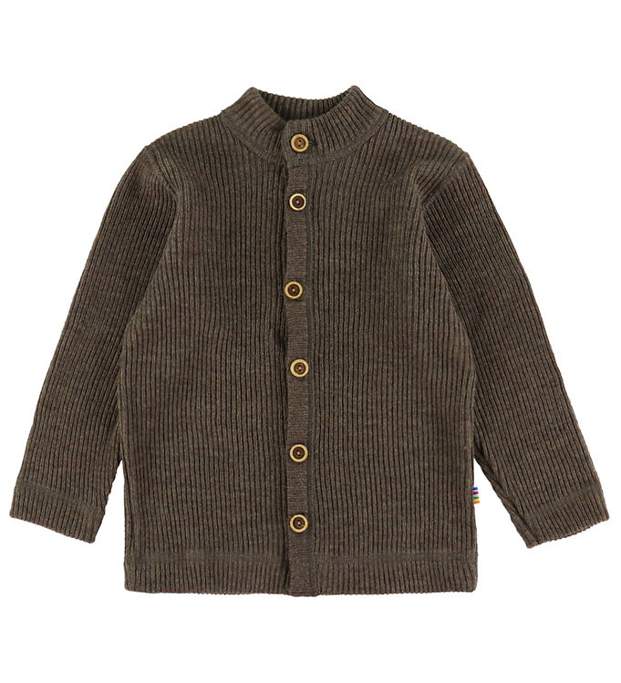 Joha Cardigan - Strik - Uld - Brun Meleret