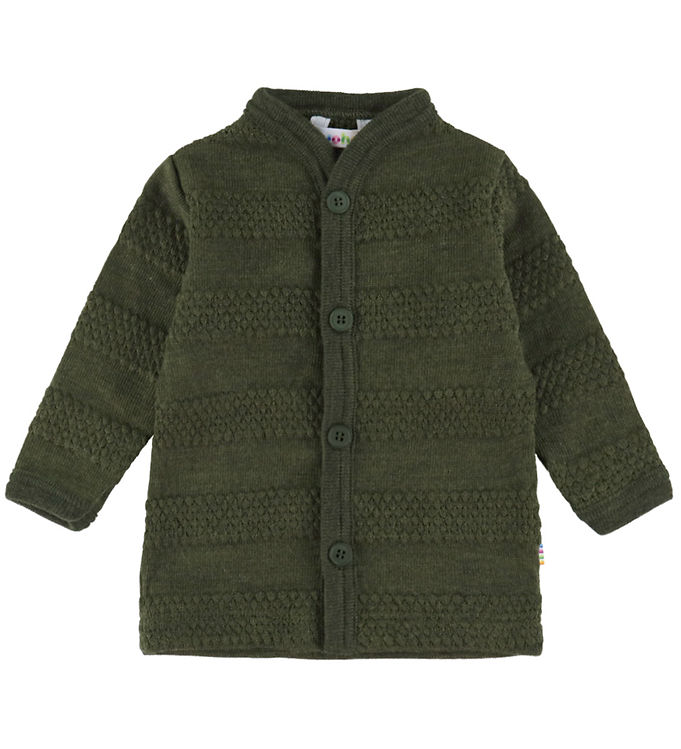 Joha Cardigan - Strik - Uld - Mos Grøn Joha Cardigan - Strik - Uld - Mos Grøn