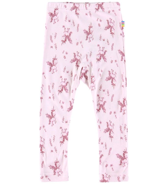 Joha Leggings - Bambus - Lyserød m. Enhjørninger Joha Leggings - Bambus - Lyserød m. Enhjørninger