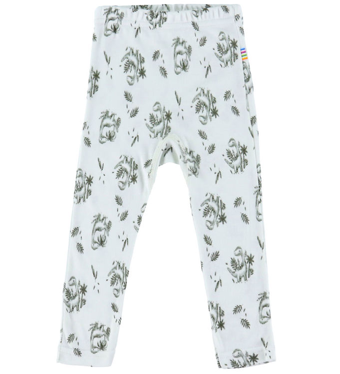 Joha Leggings - Bambus - Mynte m. Dinosaurer