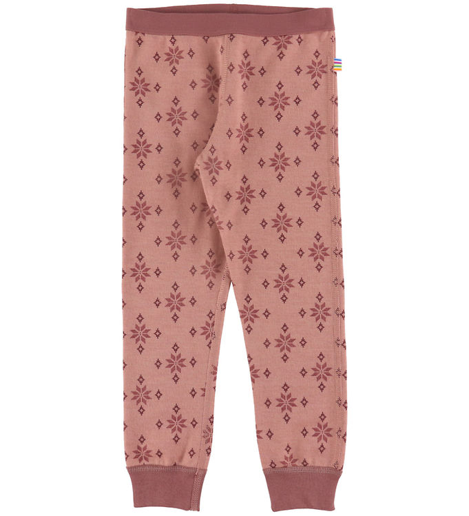 Joha Leggings - Uld/Bomuld - Rose m. Snefnug Joha Leggings - Uld/Bomuld - Rose m. Snefnug
