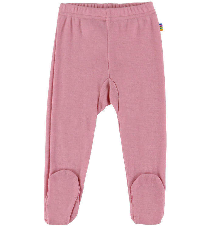 Joha Leggings m. Fødder - Uld - Pink Joha Leggings m. Fødder - Uld - Pink