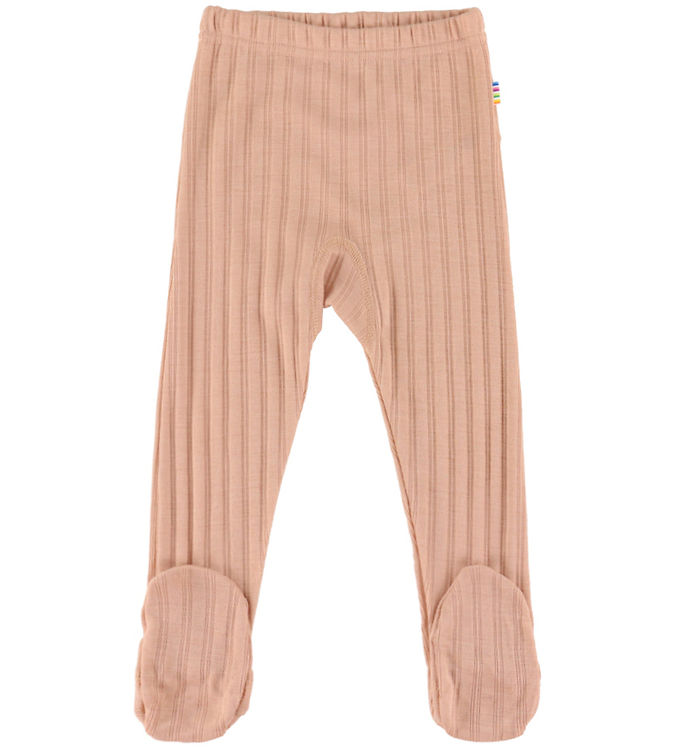 Joha Leggings m. Fødder - Uld/Silke - Fersken Joha Leggings m. Fødder - Uld/Silke - Fersken
