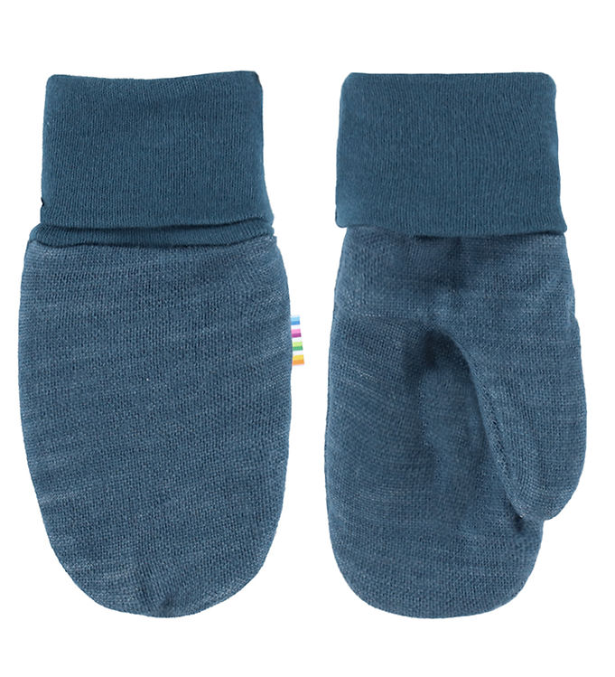 Joha Luffer m. Tommel - Uld/Bambus - Dark Denim Joha Luffer m. Tommel - Uld/Bambus - Dark Denim