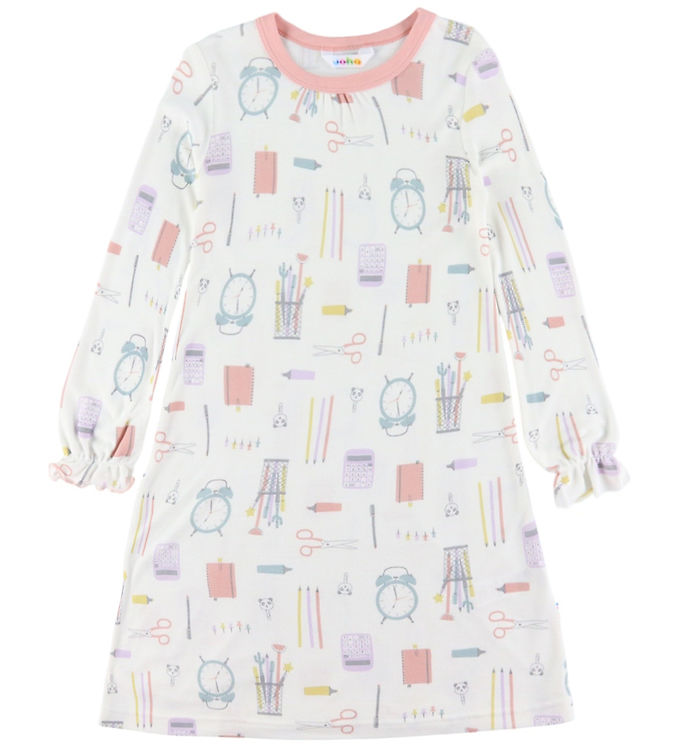Joha Natkjole - Viskose/Bambus - Off White m. Print