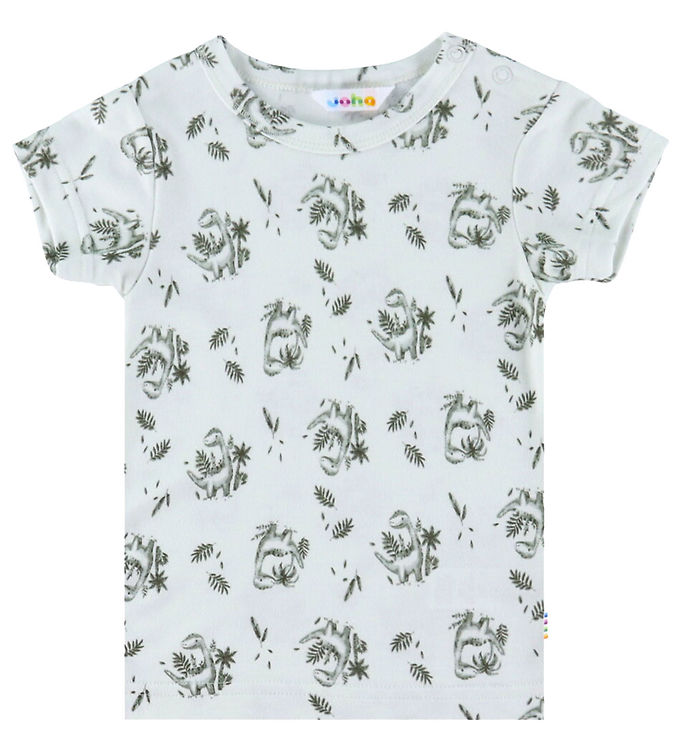 Joha T-shirt - Bambus - Mynte m. Dinosaurer Joha T-shirt - Bambus - Mynte m. Dinosaurer