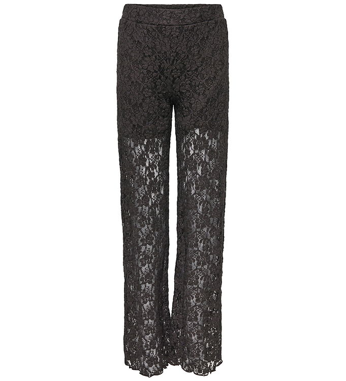 Kids Only Bukser - KogLeoka - Straight Lace - Black Coffee