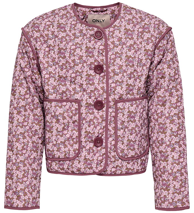 Kids Only Overgangsjakke - Quiltet - KogTenna - Rose Brown/Ditsy