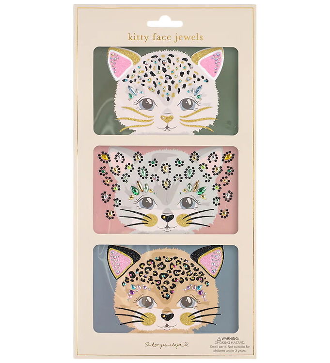 Konges Sløjd Ansigtssmykker - Kitty Face - Multi